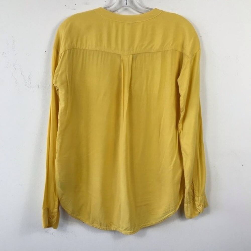 Splendid Yellow Henley Long Sleeve Tunic Blouse Top M Spring Summer Boho - Picture 12 of 14